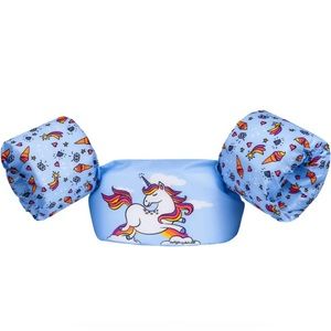 Unicorn Baby Blue Kids Swim Vest Floaties Puddle Jumper Water Wings NEW